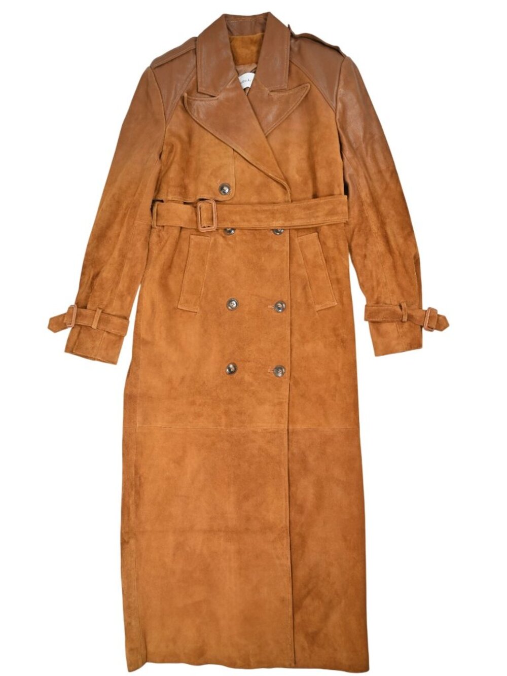Carelli Gilly Leather Trenchcoat in Brown